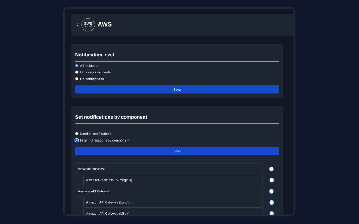 Notify By Components