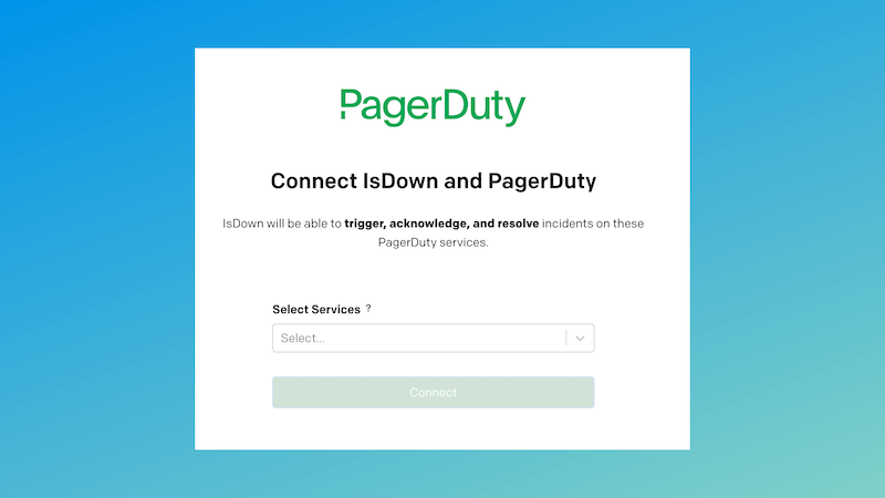 Choose PagerDuty Service